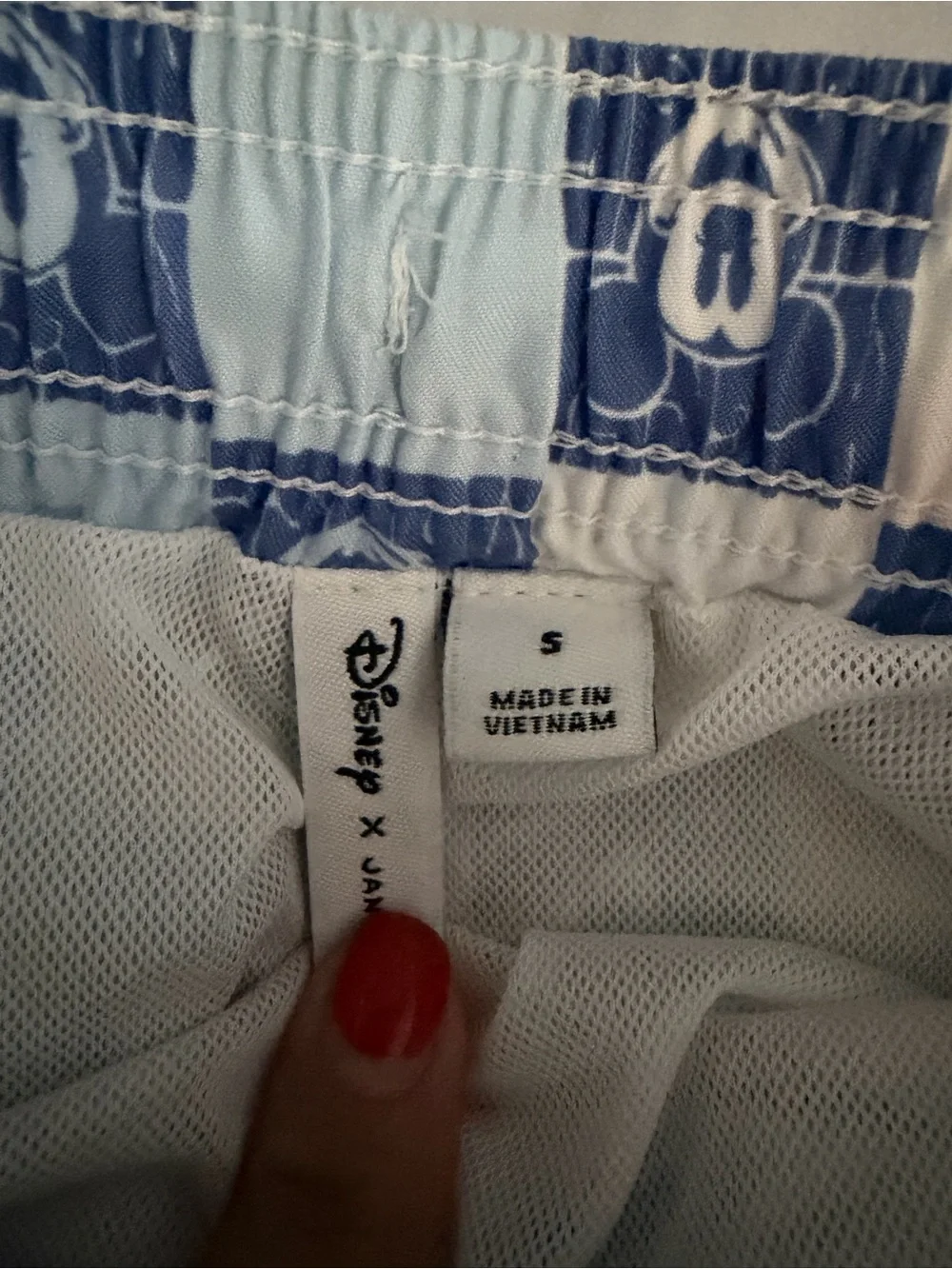 Janie and Jack Boys X Disney Checkerboard Swim Trunks
